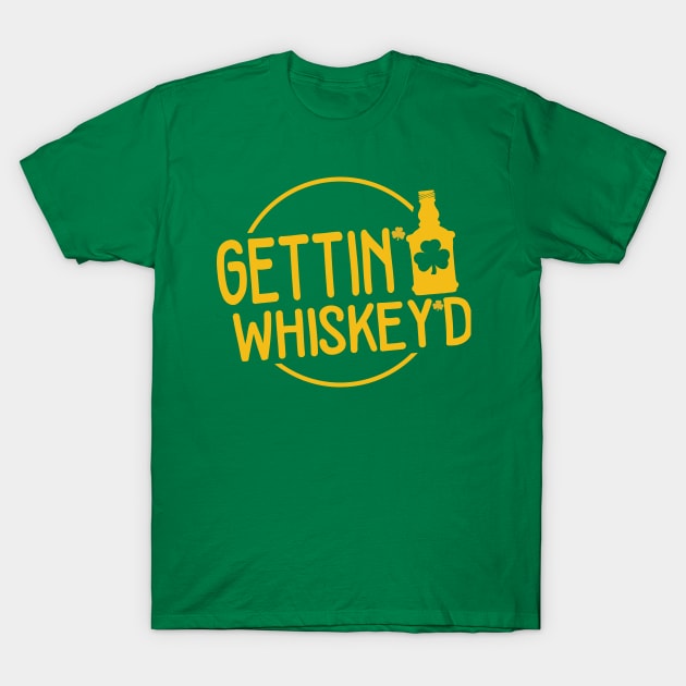 Gettin' Whiskey'D Shamrock Lucky Charm T-Shirt by MooreMooreTrading7721